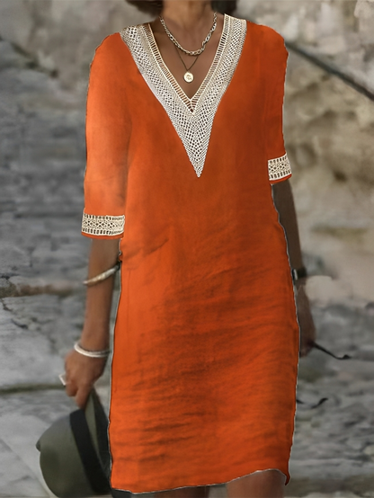 Robe d'été femme lin confortable élégante