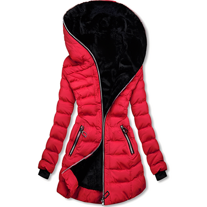 Robe d'hiver chaude pour femme, manteau en peluche à capuche