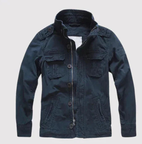 Veste en jean tendance coupe droite fermeture boutonnée