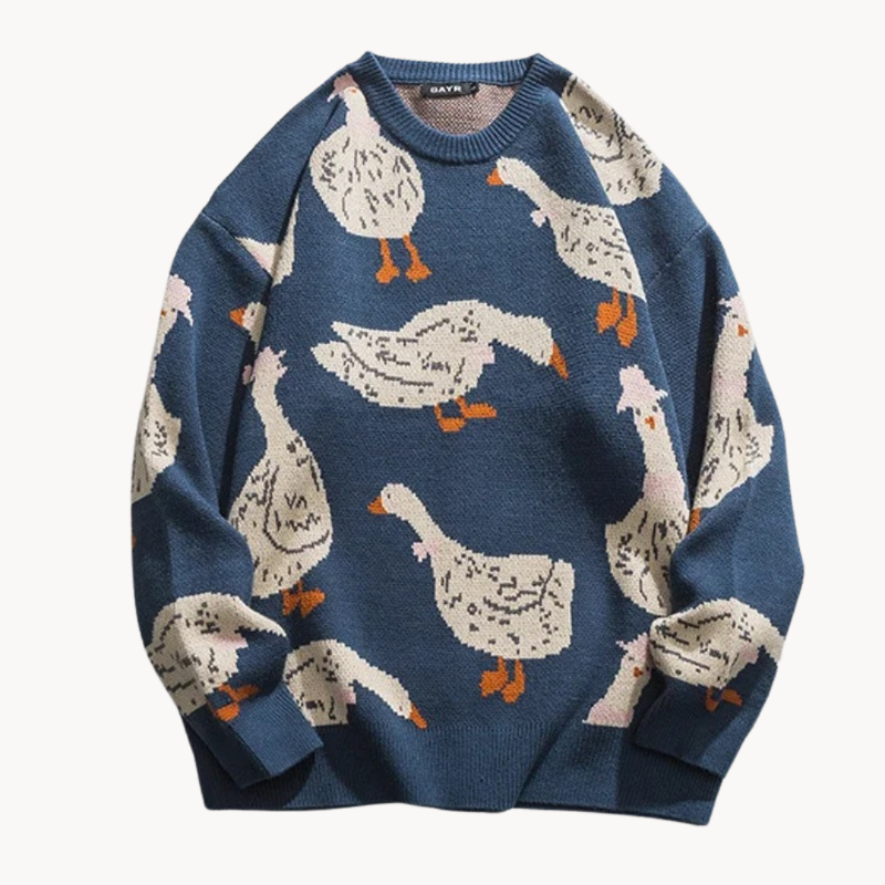 Pull décontracté pour femme avec motif imprimé amusant
