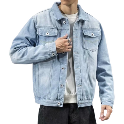 Veste d'hiver en jean chaude pour homme