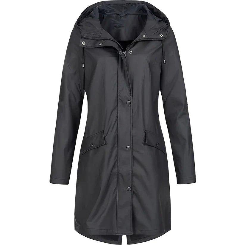 Manteau imperméable long et polyvalent pour femme