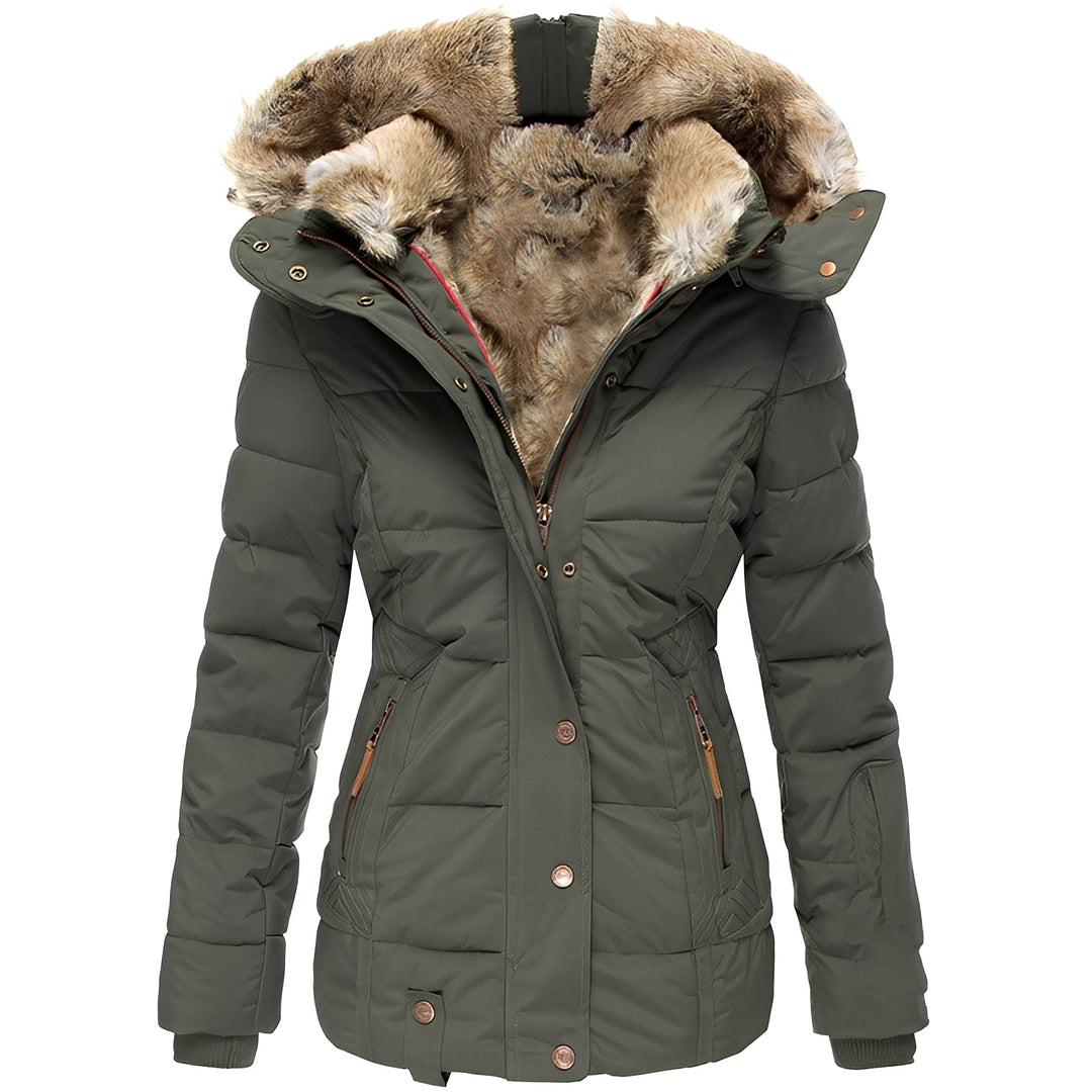 Élégante veste pour femme avec col en fourrure