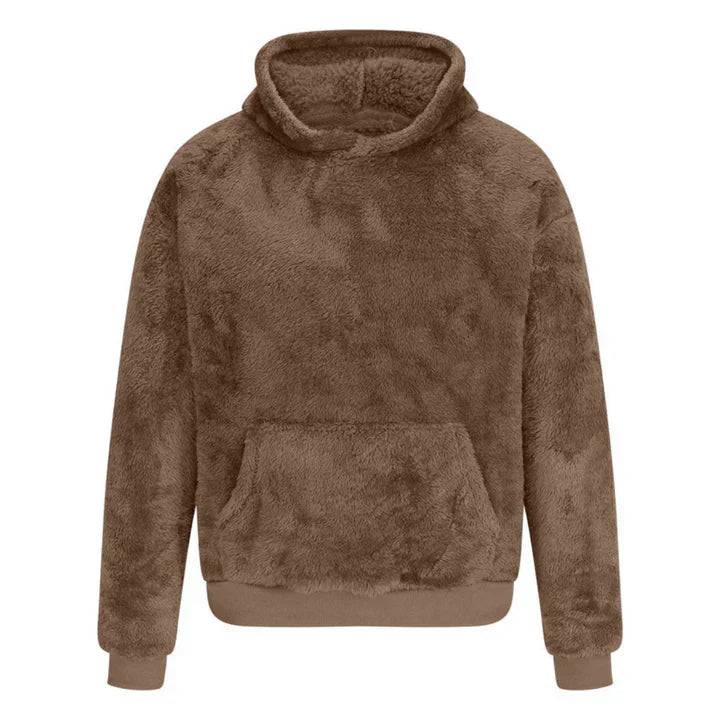 Pull en peluche doux à capuche
