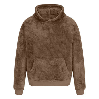 Pull en peluche doux à capuche
