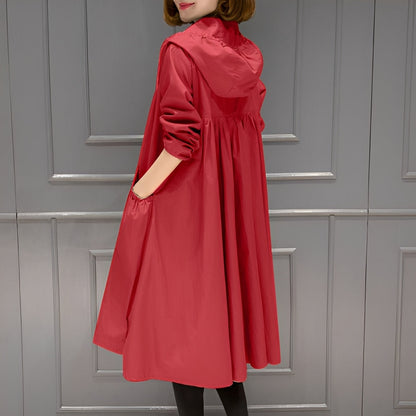 Imperméable femme élégant à capuche