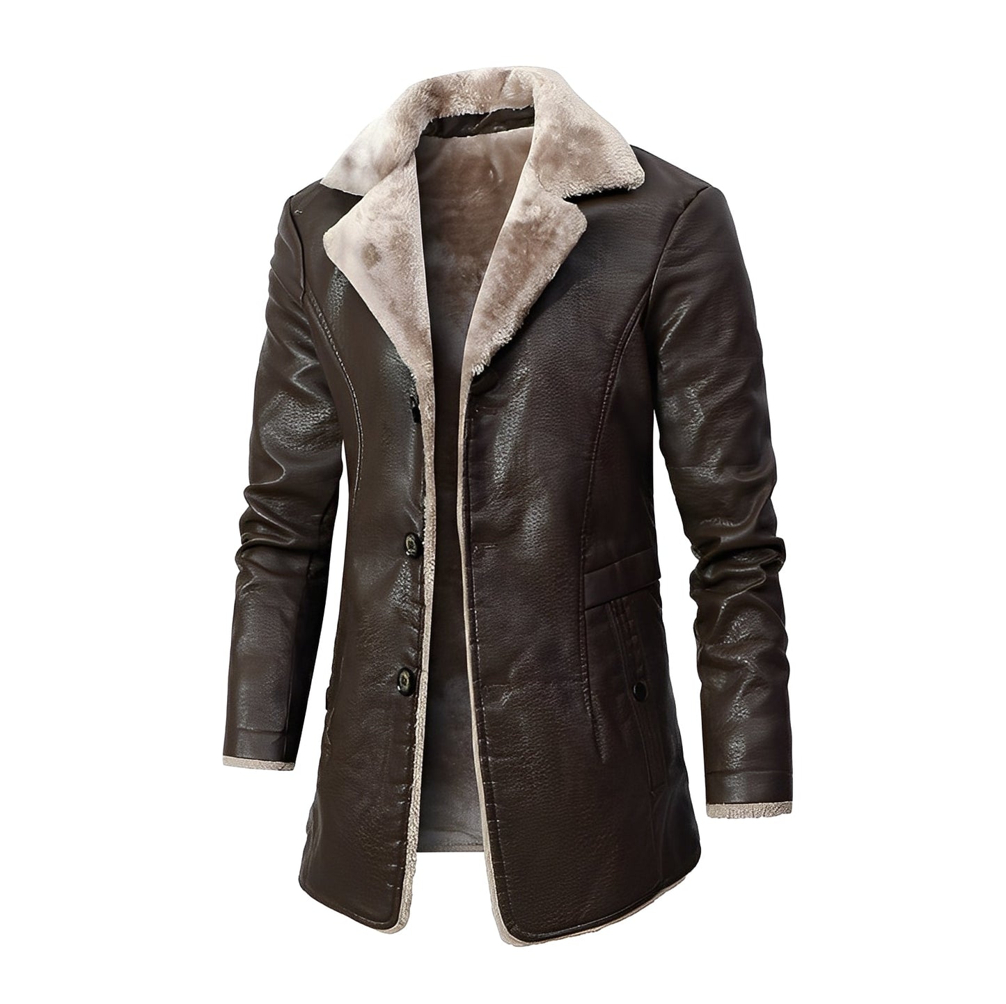 Manteau en peluche chaud pour hommes décontracté moderne