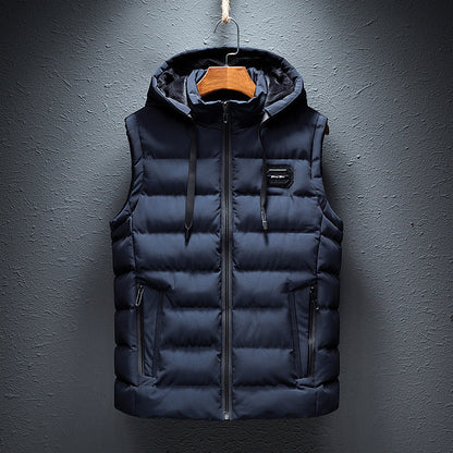 Gilet polaire à capuche chaud pour homme