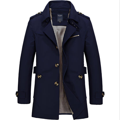 Veste mi-longue décontractée pour homme