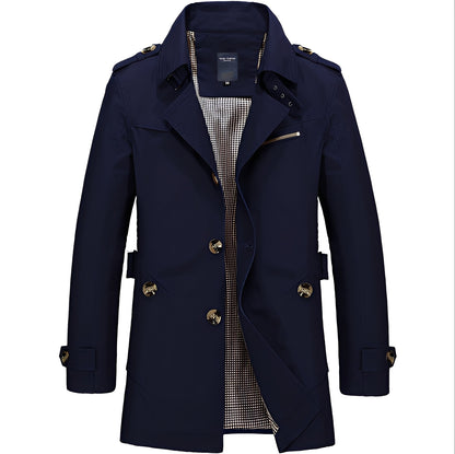 Trench-coat coupe-vent élégant pour homme