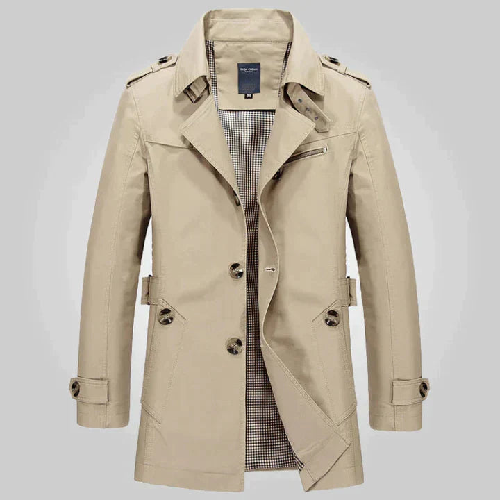 Eleganter Trenchcoat Herren Classic Stil - IdealeKleiden