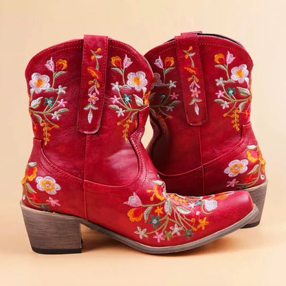 Bottes de cow-girl résistantes aux intempéries aspect vintage