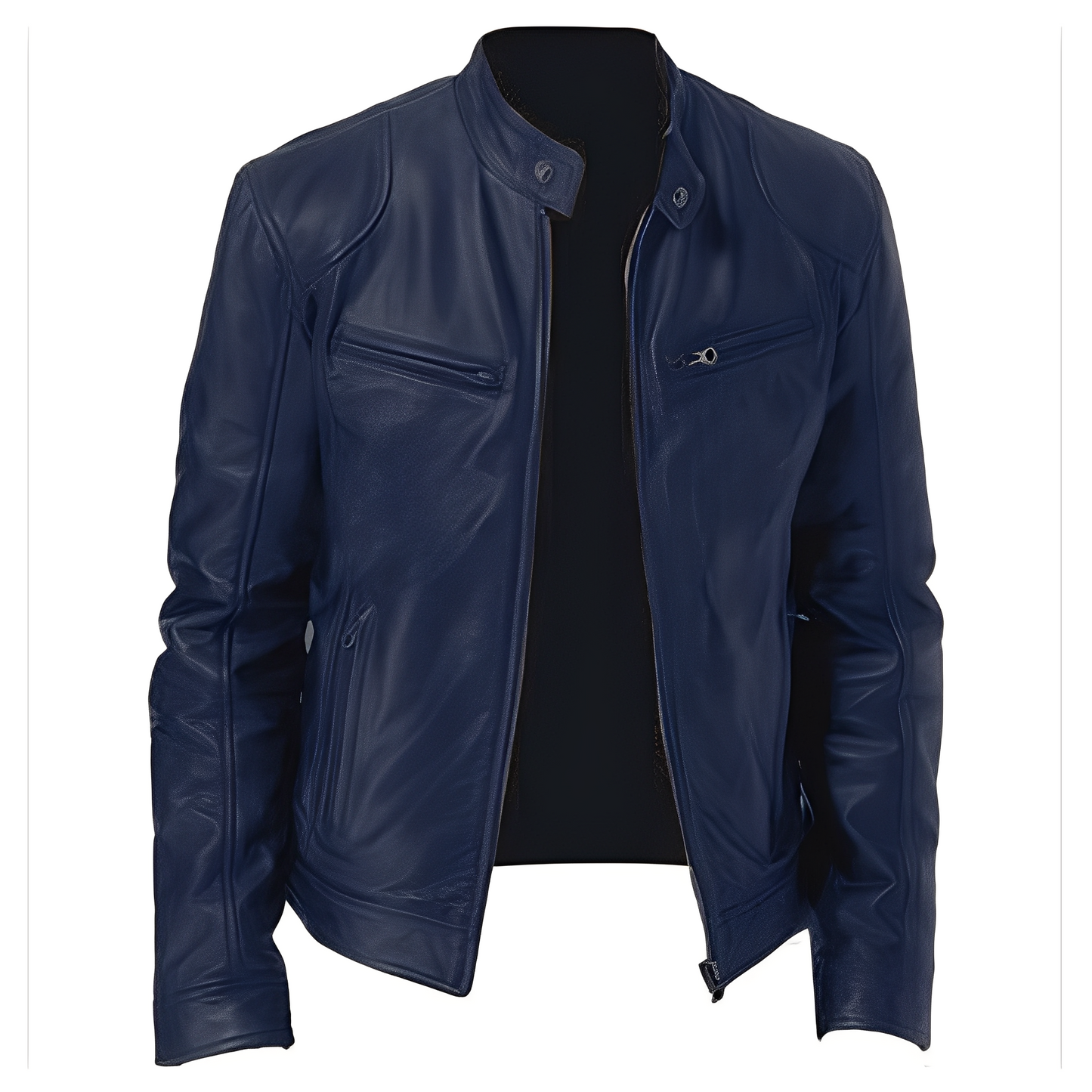 Veste en cuir homme élégante modèle décontracté