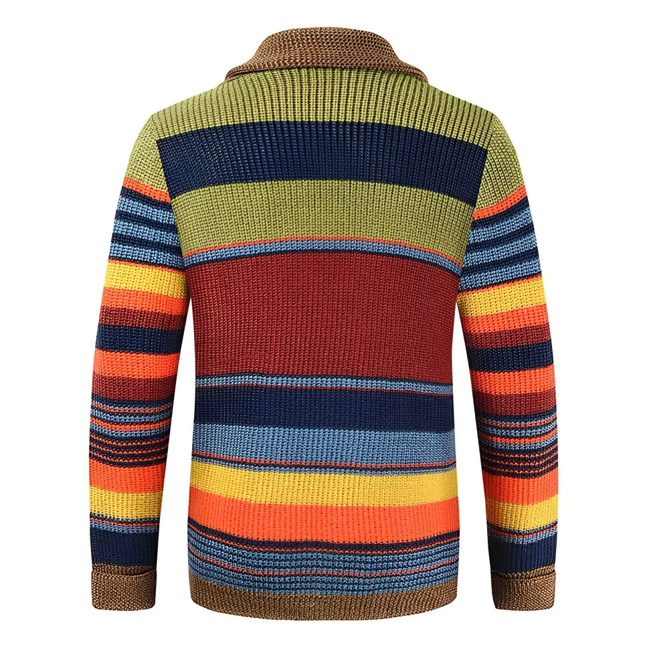 Modische Rollkragenpullover Farbenfroh Design - IdealeKleiden