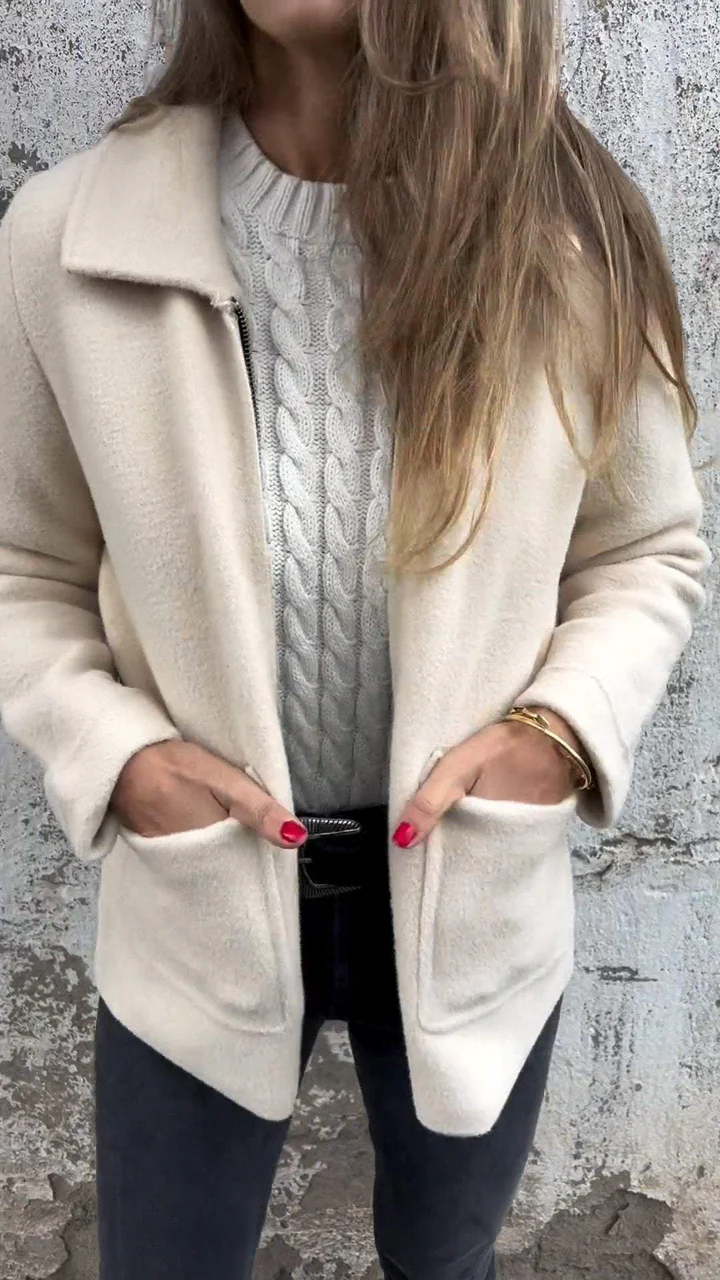 Veste pratique pour femme avec fermeture éclair