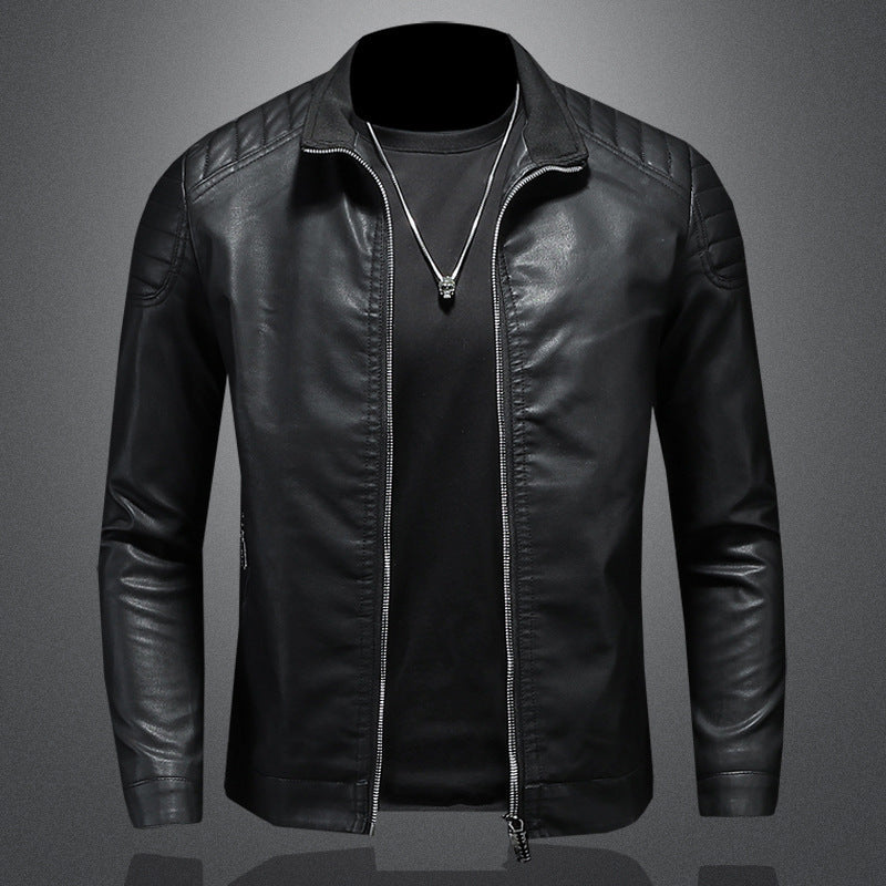 Blouson en cuir slim fit homme tendance