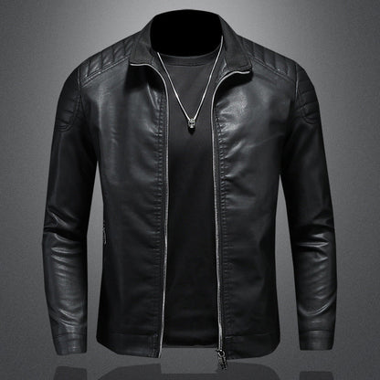 Blouson en cuir slim fit homme tendance