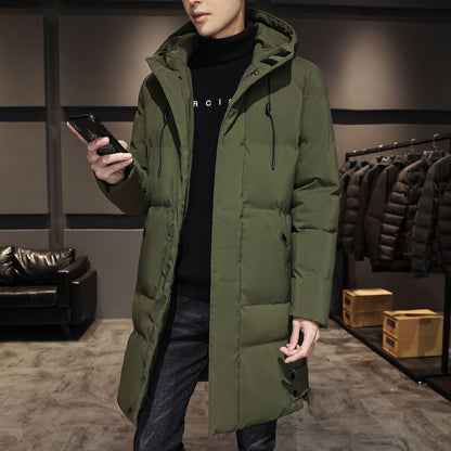 Manteau d'hiver long rembourré pour homme