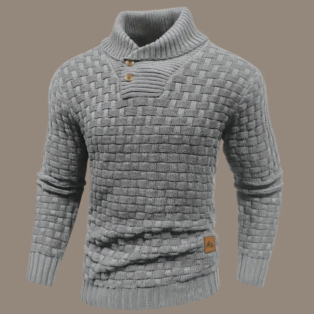 Pull pour homme tricoté moderne à boutonnage