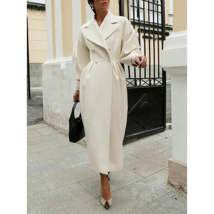 Long manteau pour femme Coupe élégante à double boutonnage