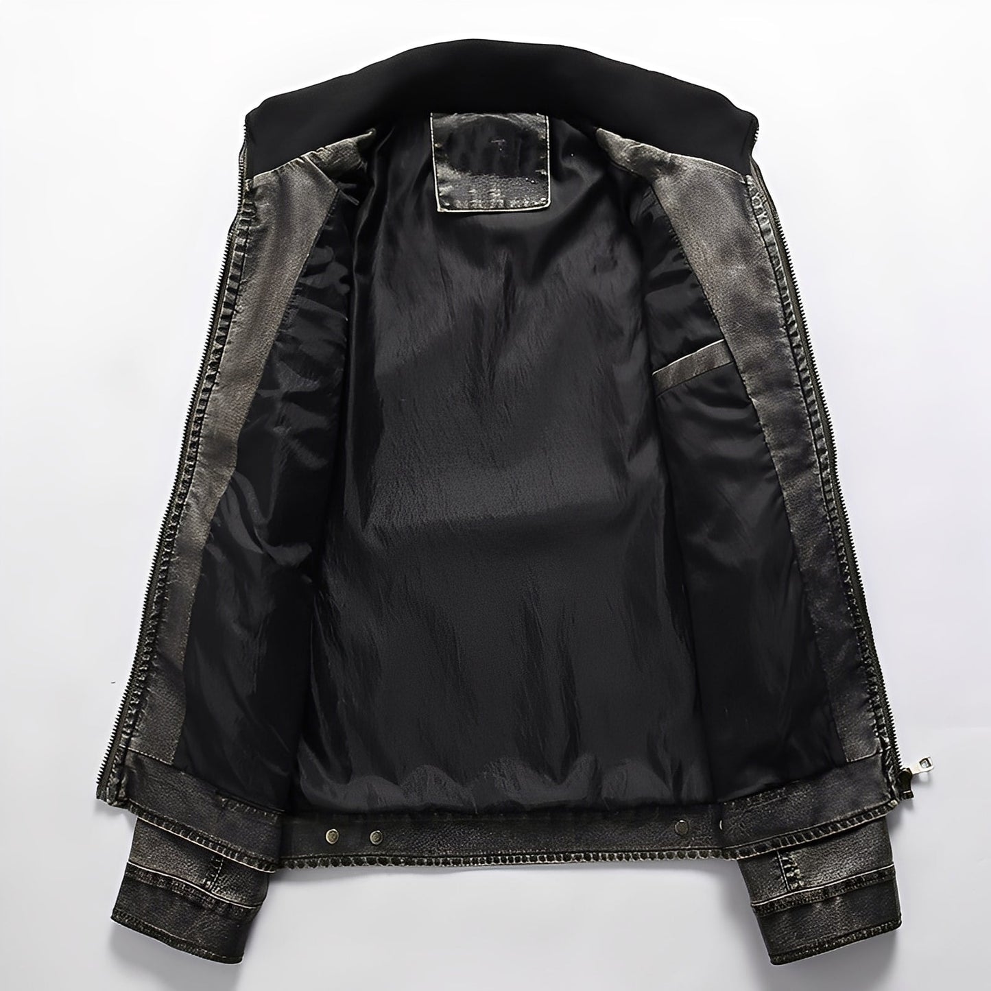 Elegante Lederjacke Herren Style - IdealeKleiden