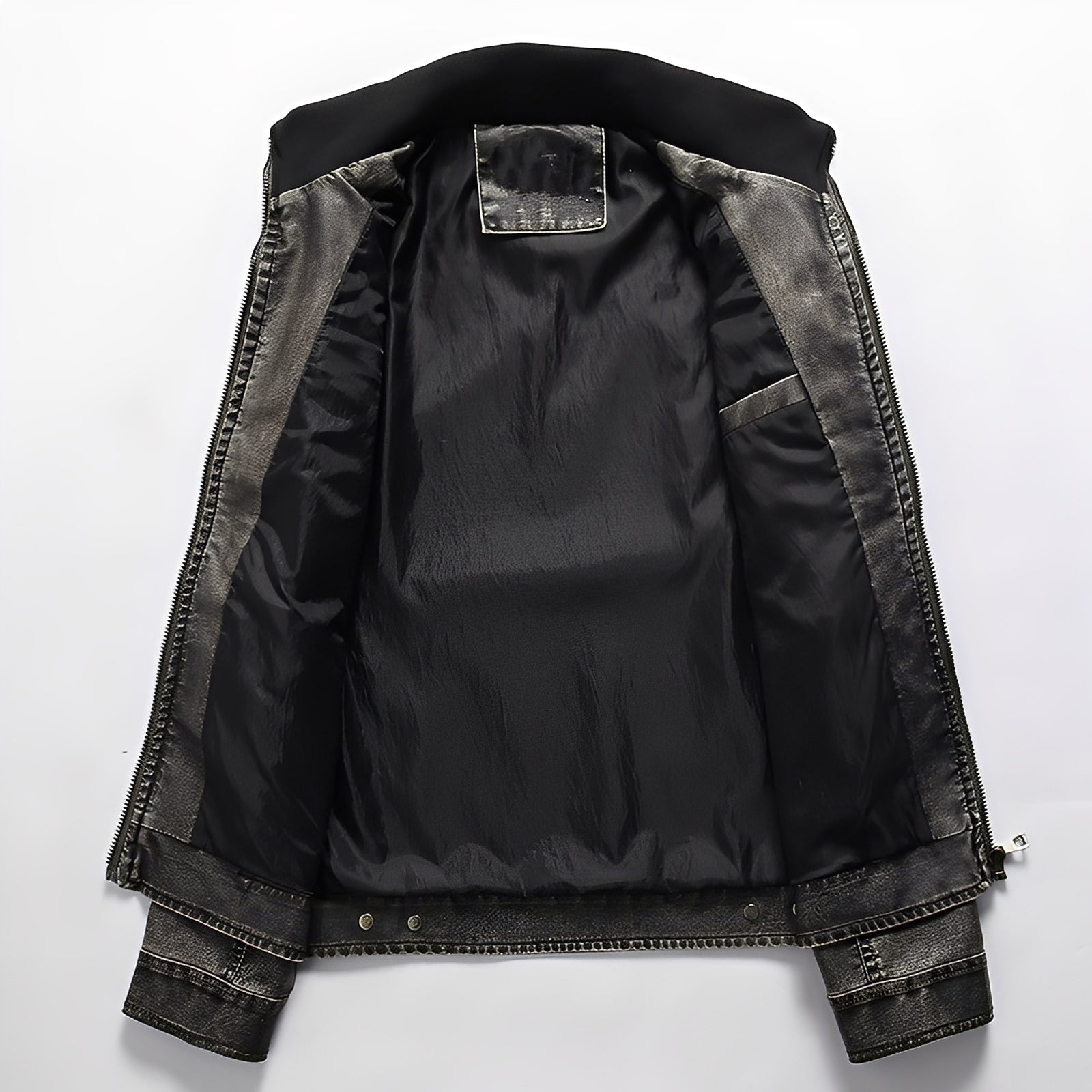 Elegante Lederjacke Herren Style - IdealeKleiden