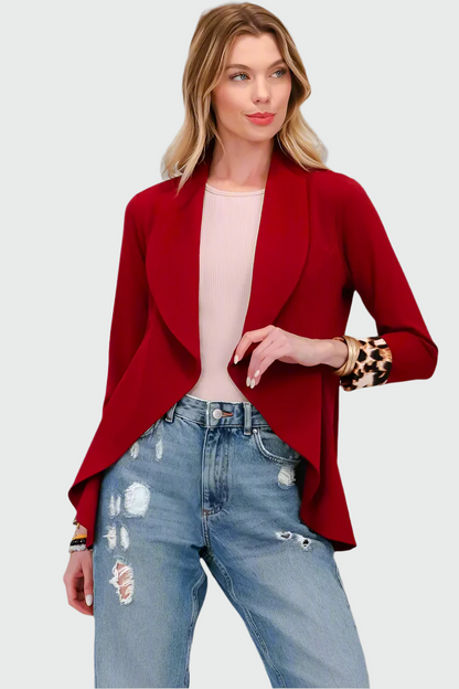 Blazer élégant à motif panthère