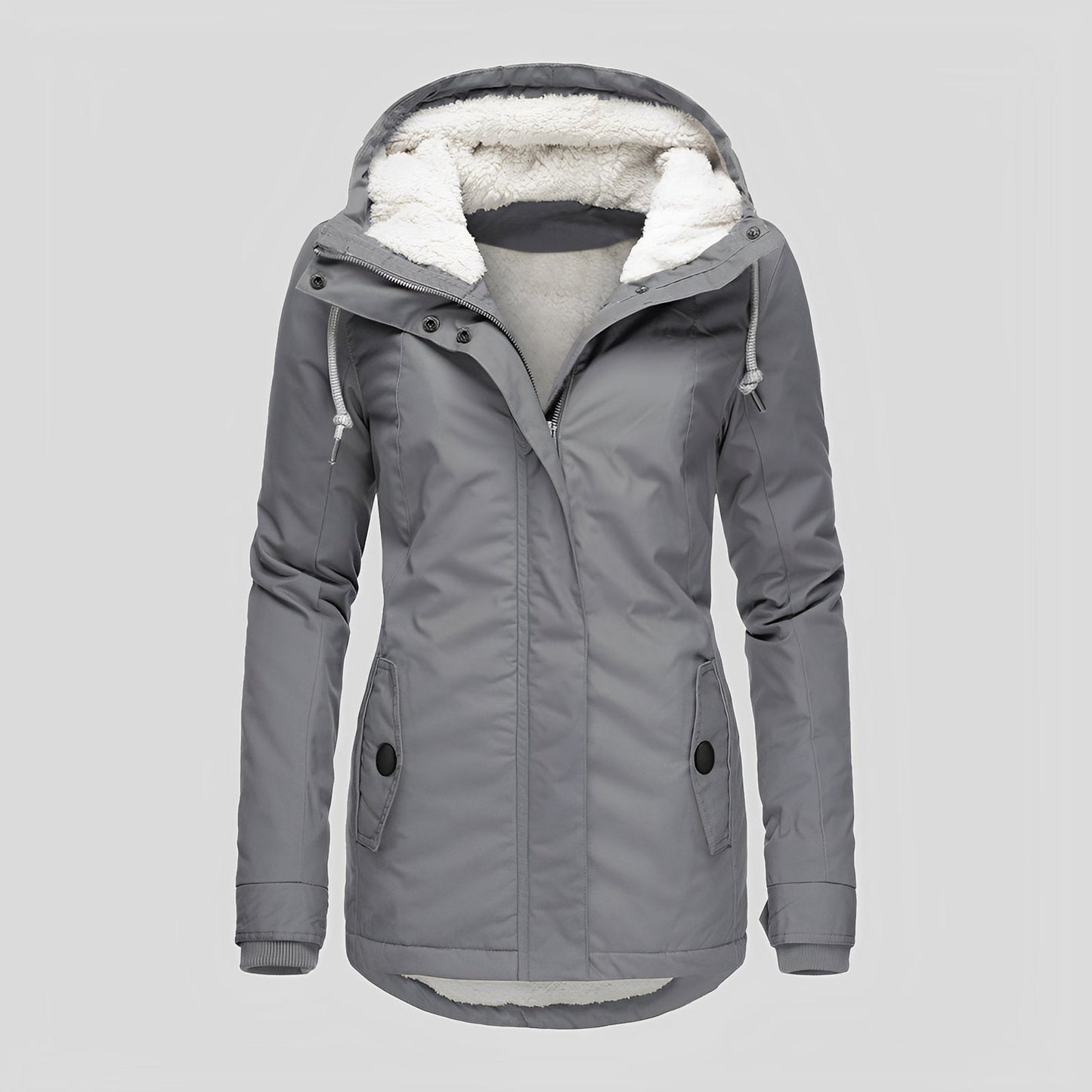 Veste de protection pour femmes chaude peluche capuche hiver