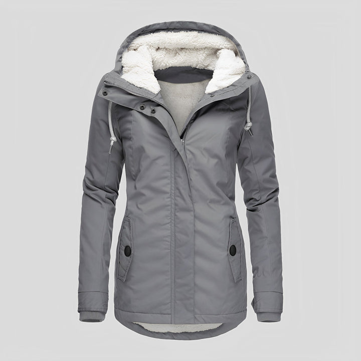 Veste de protection pour femmes chaude peluche capuche hiver
