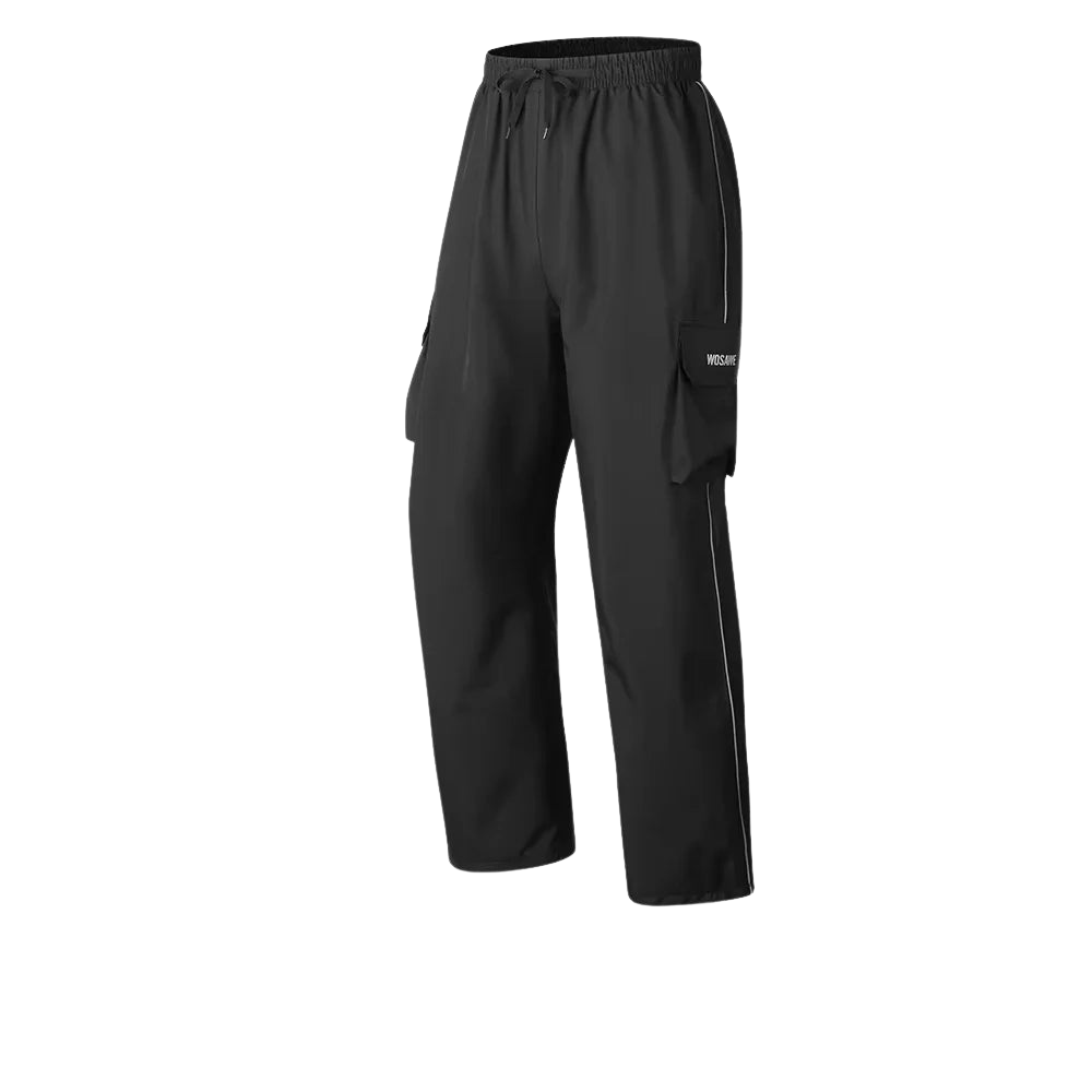 Veste de pluie moto pour homme, imperméable, noir réfléchissant