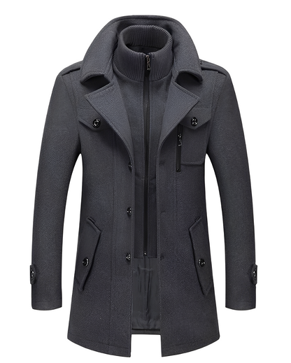 Blouson d'hiver homme double col tendance