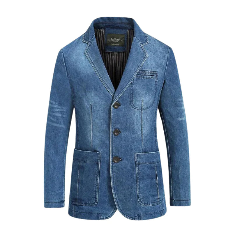 Blazer en jean pour homme Coton moderne