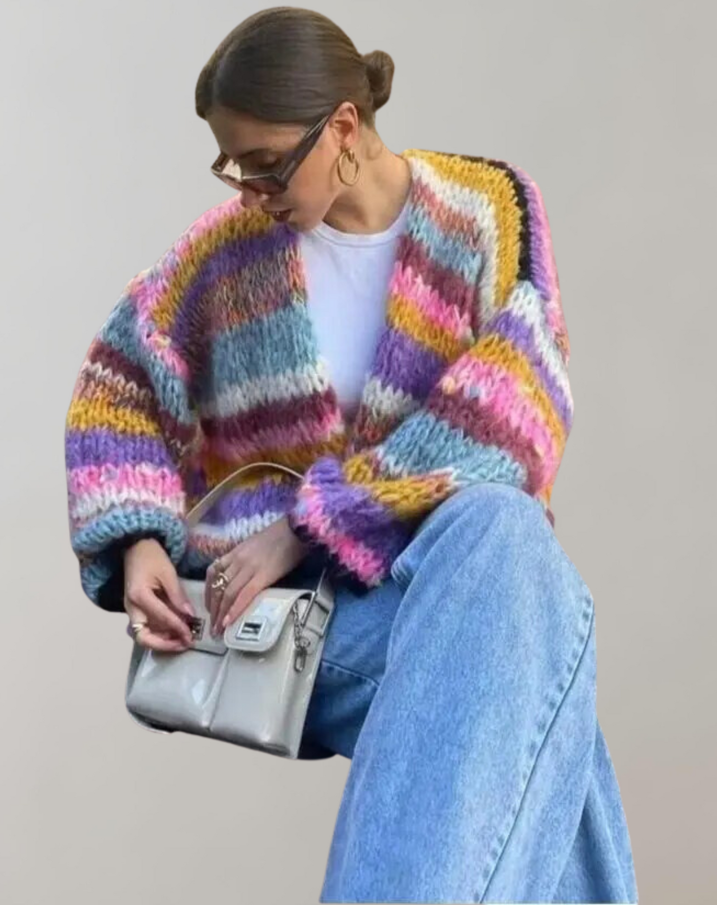 Gilet femme mode tricoté ouvert sur le devant