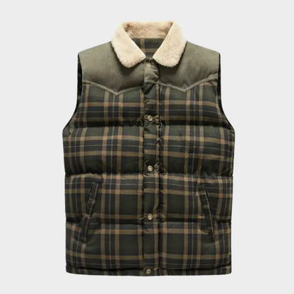 Bodywarmer classique à carreaux pour homme