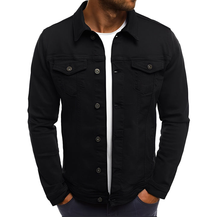 Veste en jean moderne pour homme avec poches