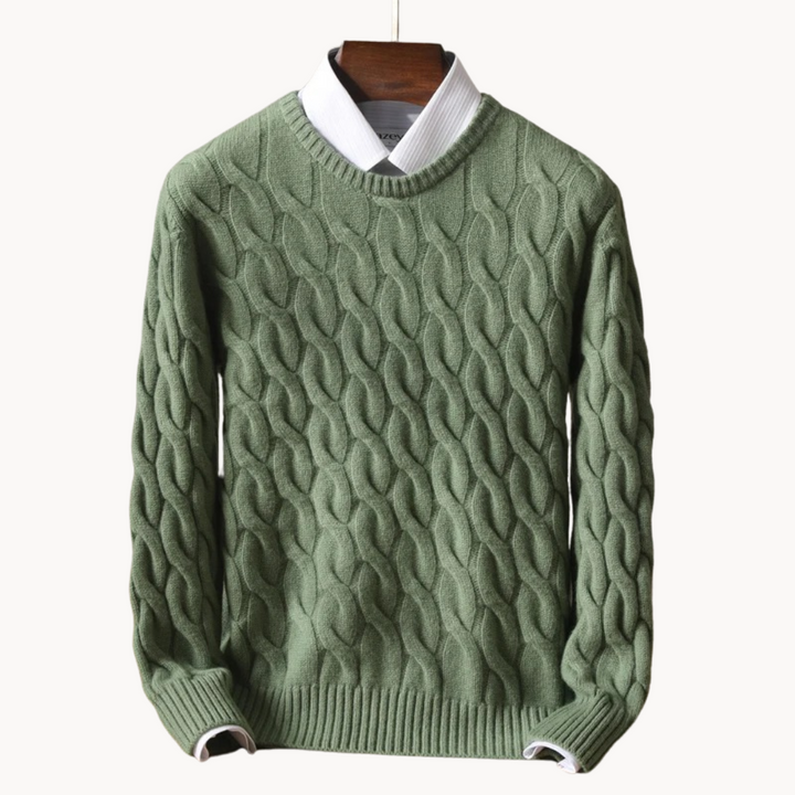 Pull en laine mérinos douce de luxe pour homme