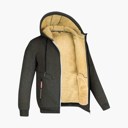 Veste douillette pour homme Doublure polaire Capuche chaude