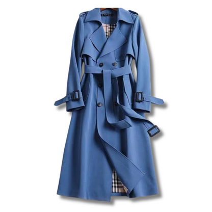 Trench-coat élégant pour femme avec ceinture hiver