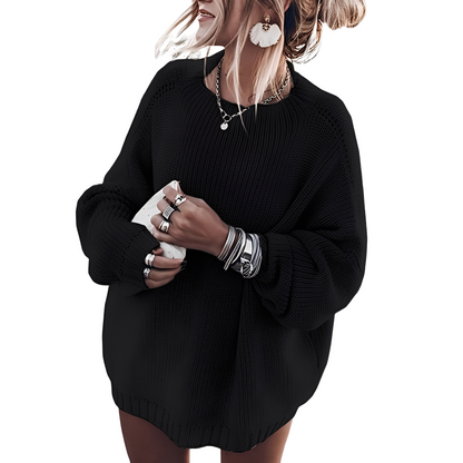 Pull pour femme en grosse maille ample
