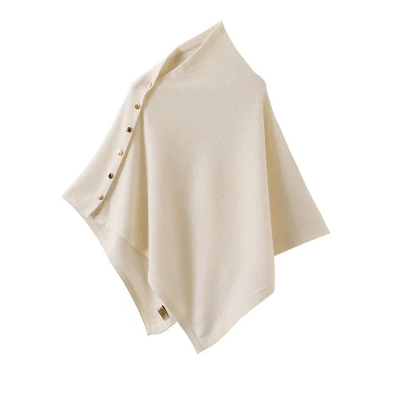 Poncho femme élégant asymétrique drapé