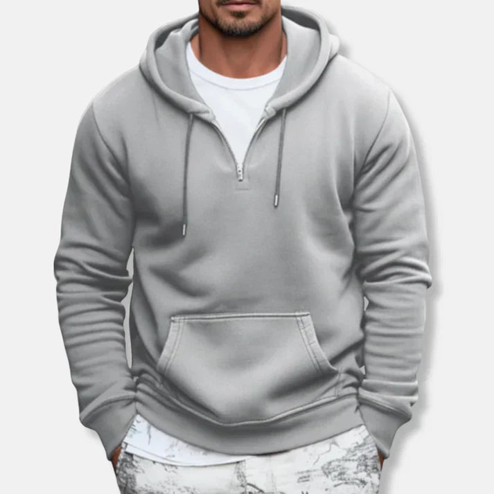 Morten - Sweat-shirt décontracté avec poche kangourou et coupe ample
