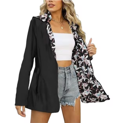 Veste d'extérieur pratique avec capuche et motif tendance