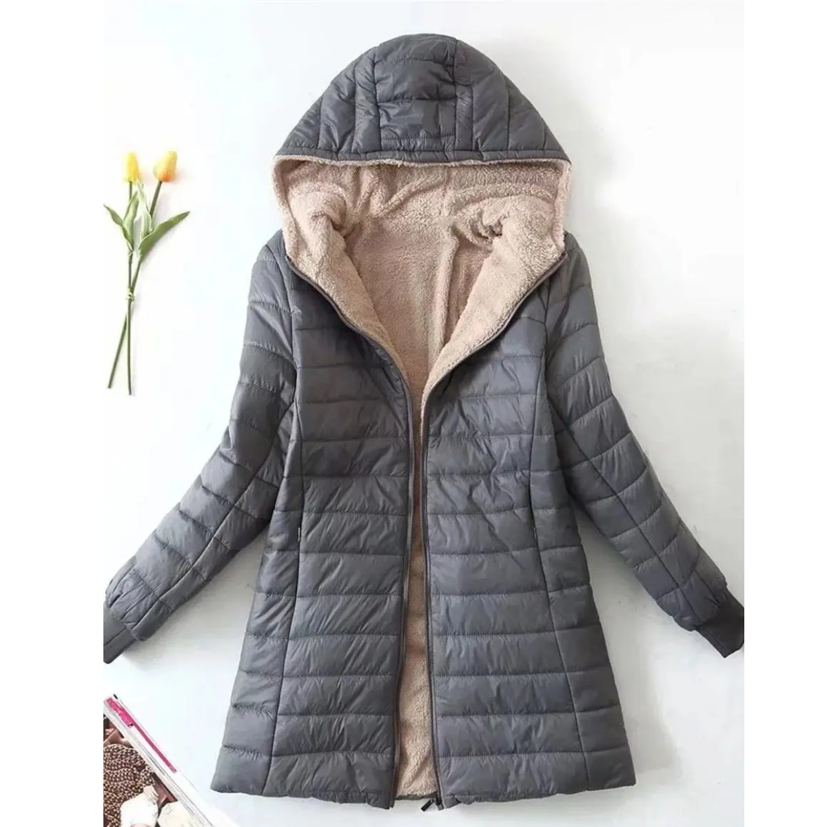 Veste d'hiver chaude rembourrée pour femme, style automne