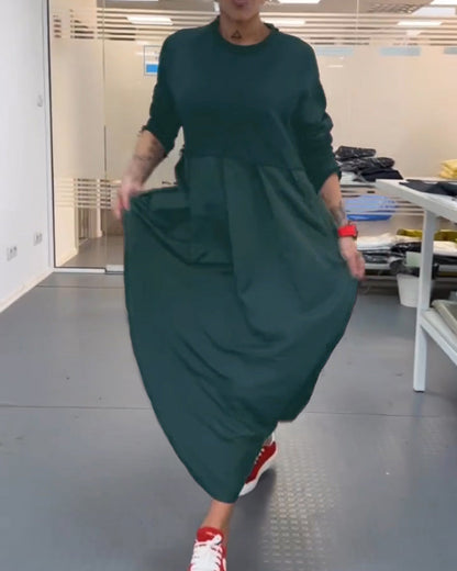 Robe décontractée unie colorée