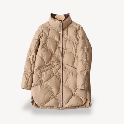 Veste de ski chaude pour femme rembourrée de duvet