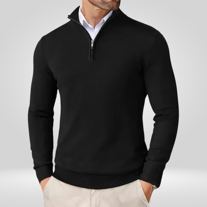Pull homme slim fit zippé