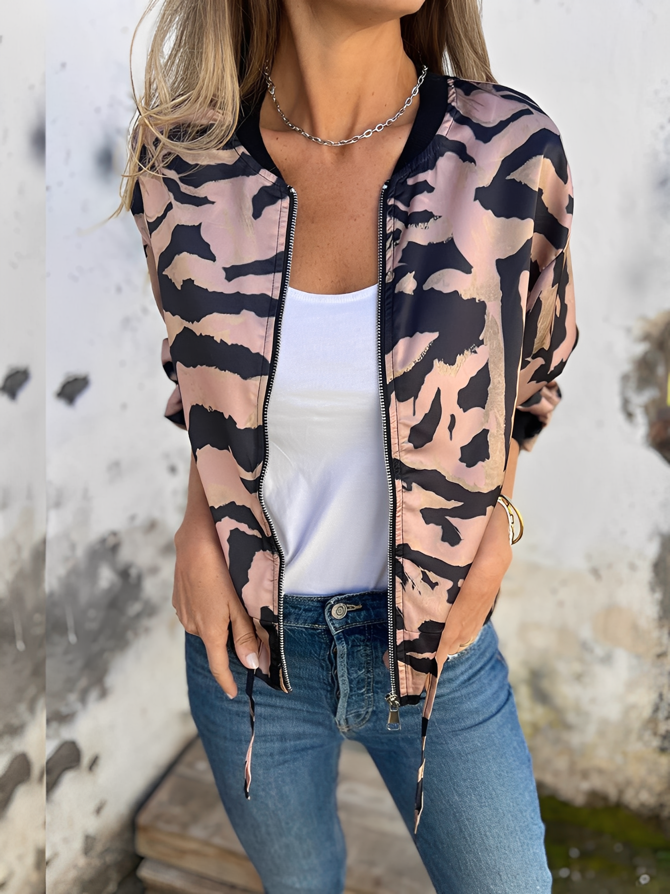 Veste femme élégante Fermeture éclair Design moderne