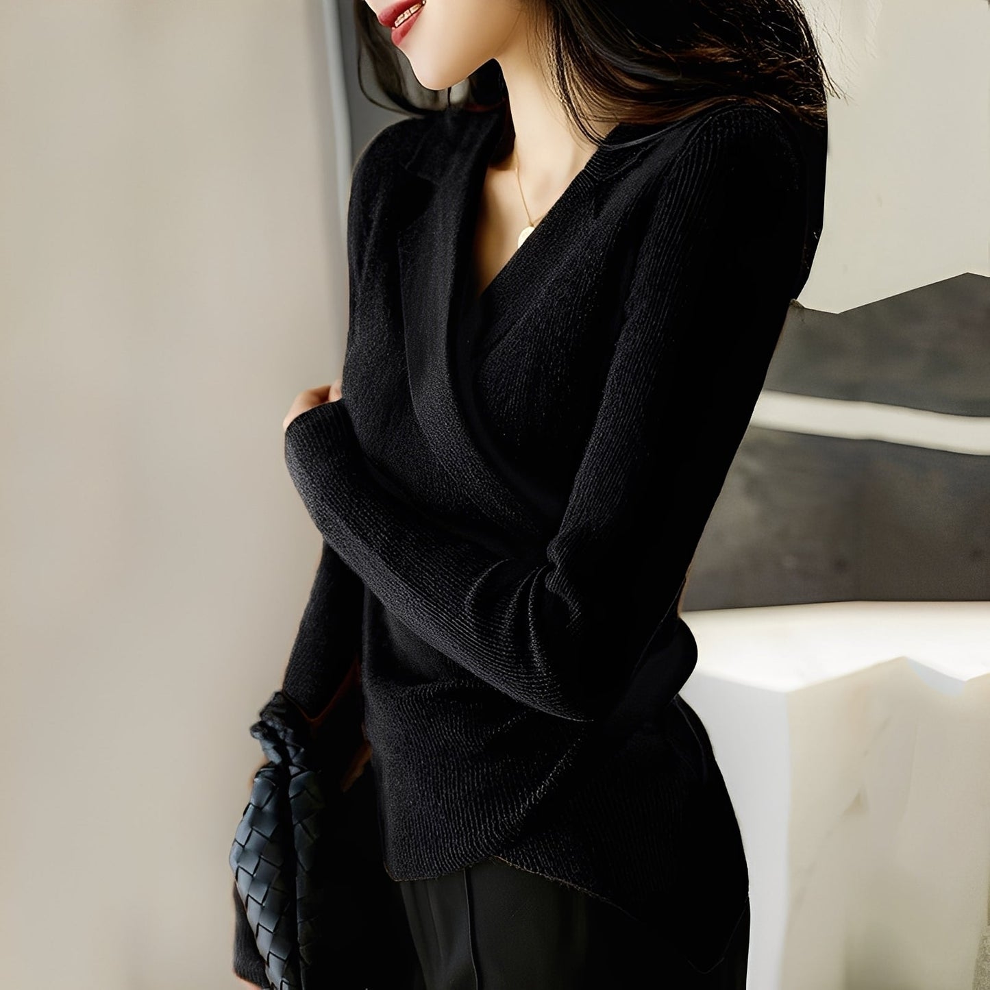 Pull élégant pour femme à manches longues