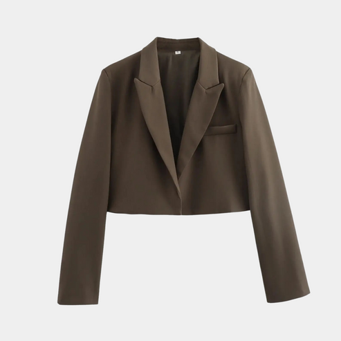 Veste élégante pour femme, modèle blazer court à manches longues
