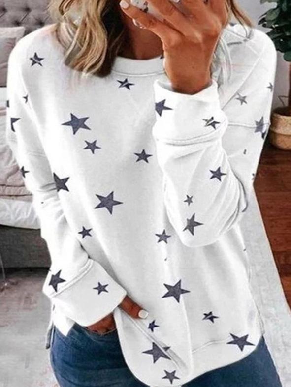 Robe pull d'hiver chaude | Pull à col rond avec motif étoile pour femme